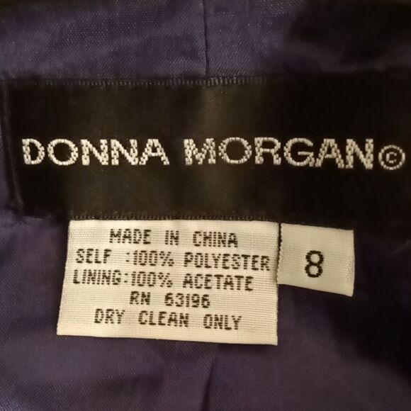 Donna Morgan 2 pc. Modest Blueish Purple Blazer Suit Set 8 - Picture 8 of 8